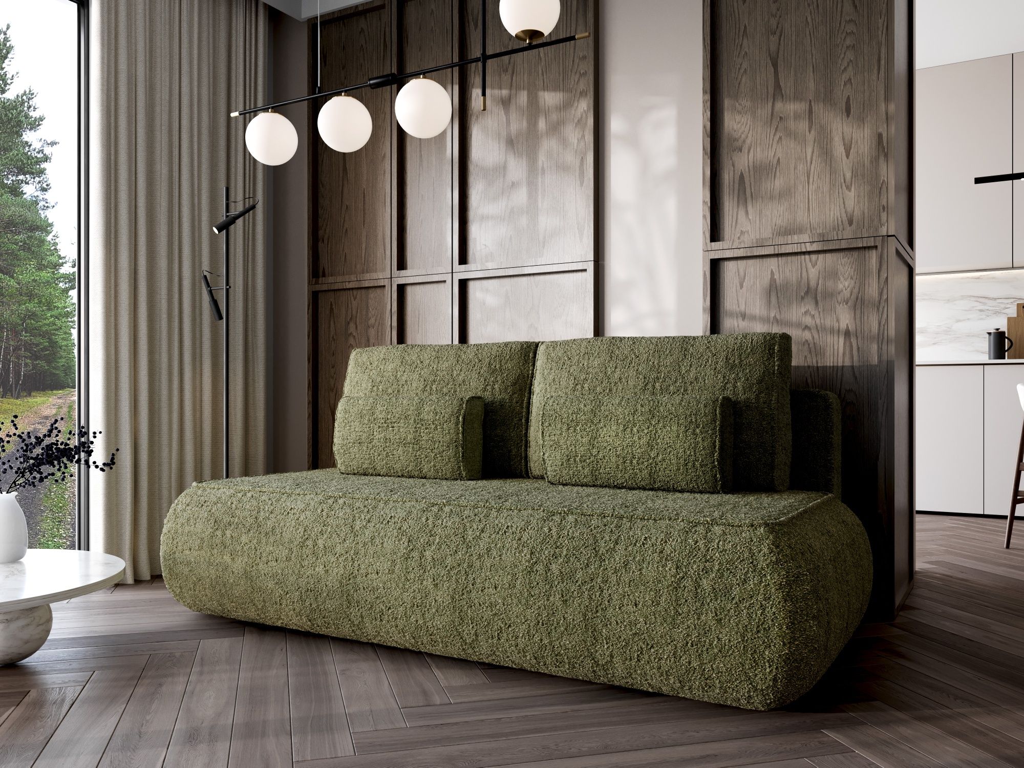 Sofa rozkładana prosto od producenta Baranek boucle