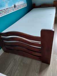 łóżko drewniane z materacem 80x190