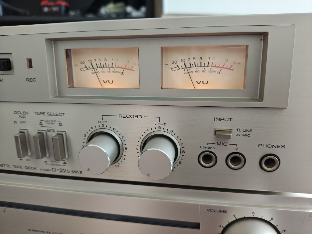 Wieża stereo Hitachi Vintage Japan Deck,Tuner,Wzmacniacz TOP