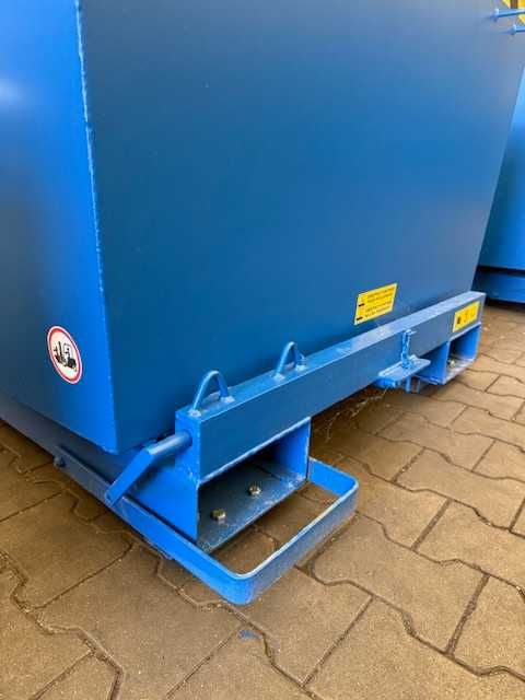 Kontener samowyładowczy 900L / Pojemnik metalowy do wózka widłowego