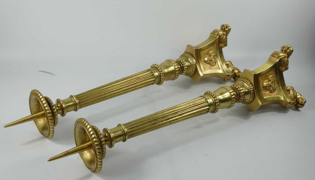 LICHTARZ para świecznik mosiądz 54 cm Maryja Jezus Serce Jezusa