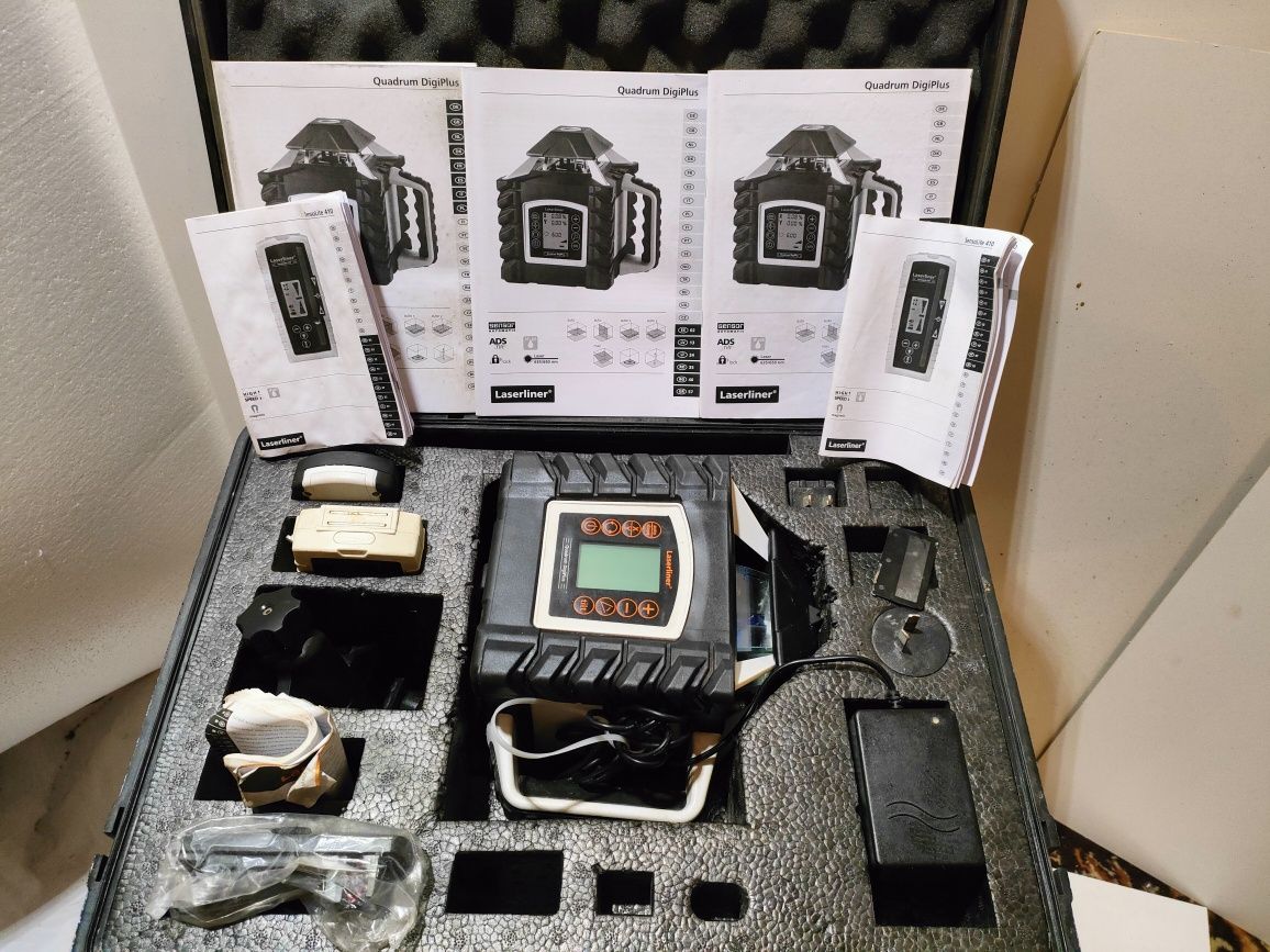 Laser rotacyjny Laserliner Quadrum DigiPlus pełny zestaw