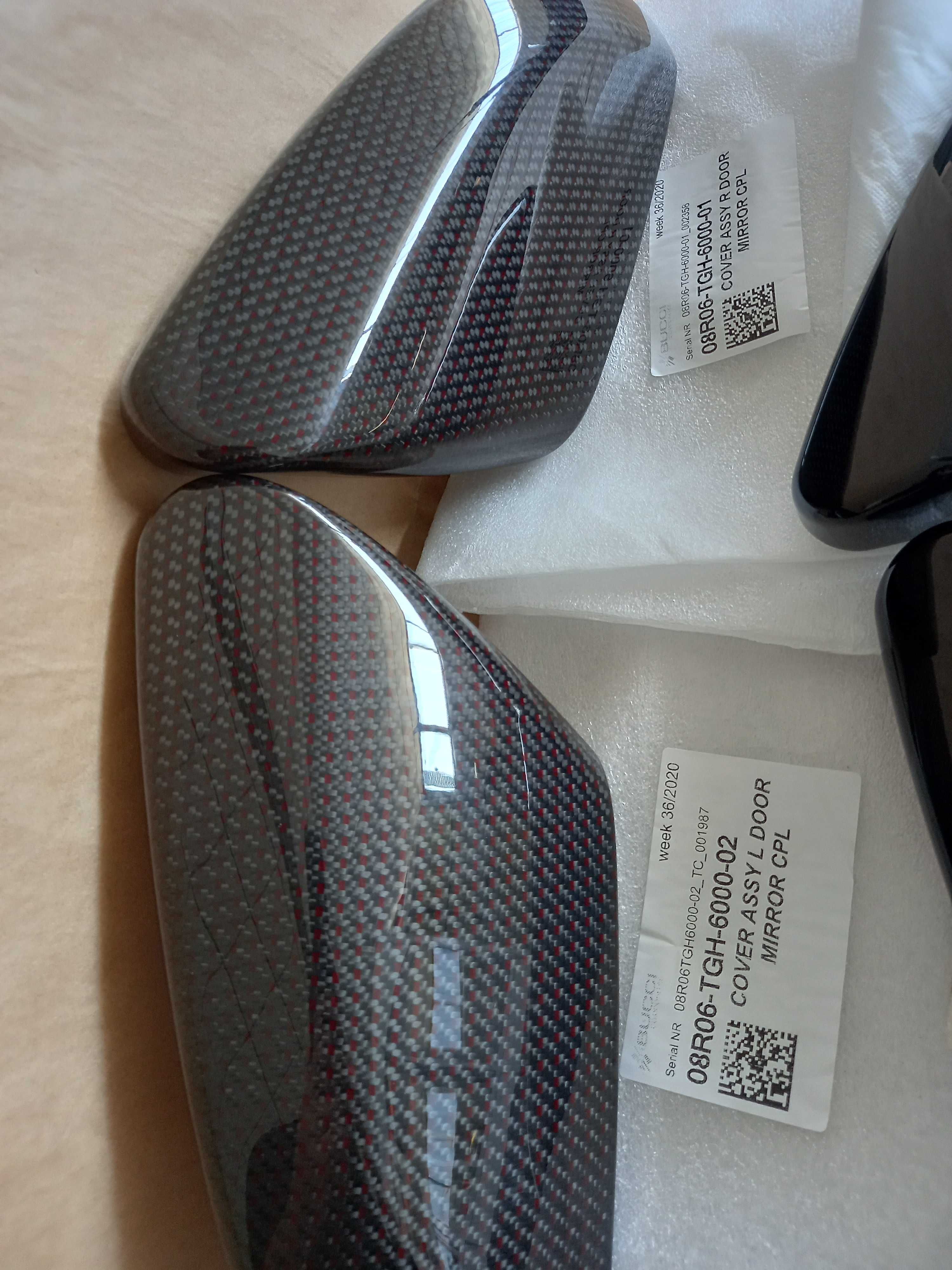 Kit Capas de Espelho Retrovisor em Fibra de Carbono Honda Civic Type R