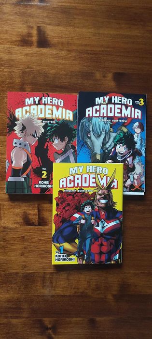 * My Hero Academia Akademia bohaterów Tom 1 2 3 Manga Komiks Książka *