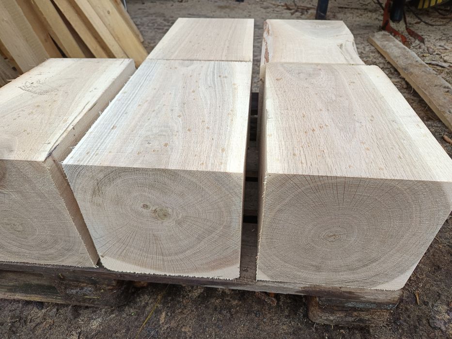 Plastry klocki kantówki stołki dębowe