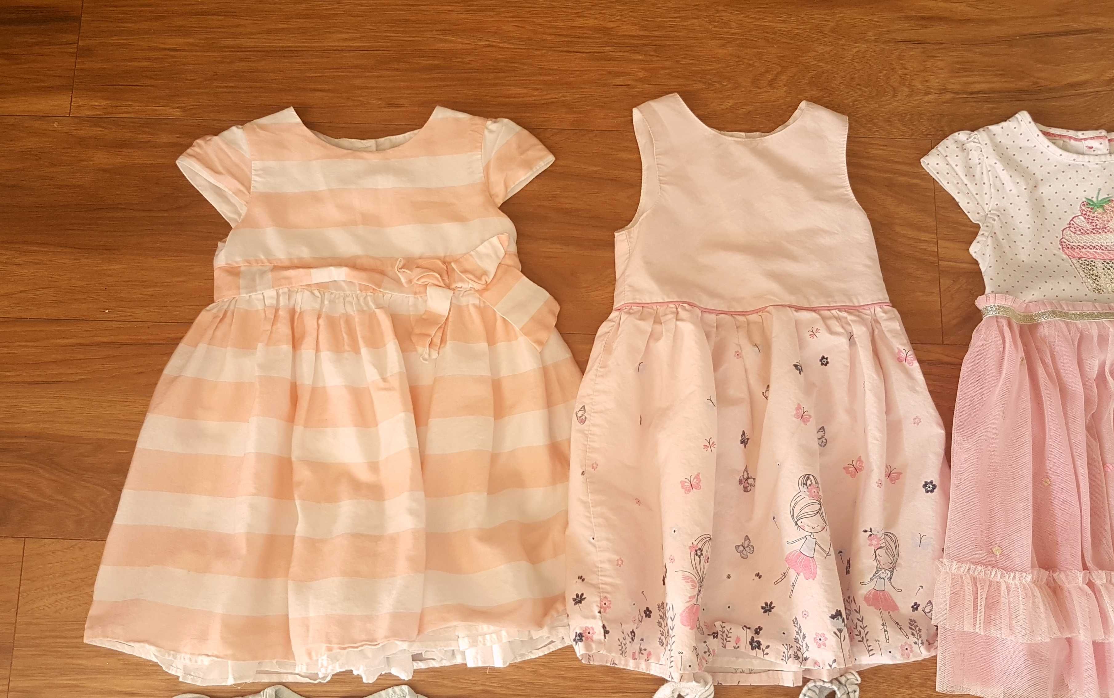 Paka ślicznych ubranek dla dziewczynki, rozmiar 86/92, perełki, H&M,