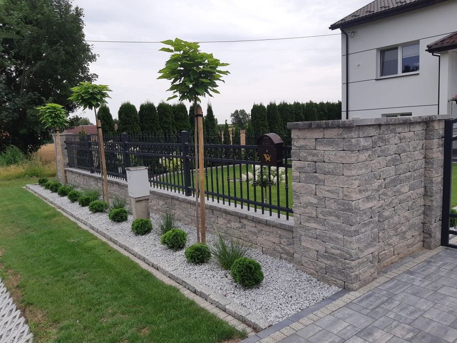 Ogrodzenie Brama Przęsła Furtka Pustak Gładki Łupane Joniec Płot