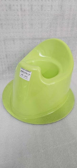 Zielony duży nocnik do nauki siusiania bez pieluchy pielucha smoczek