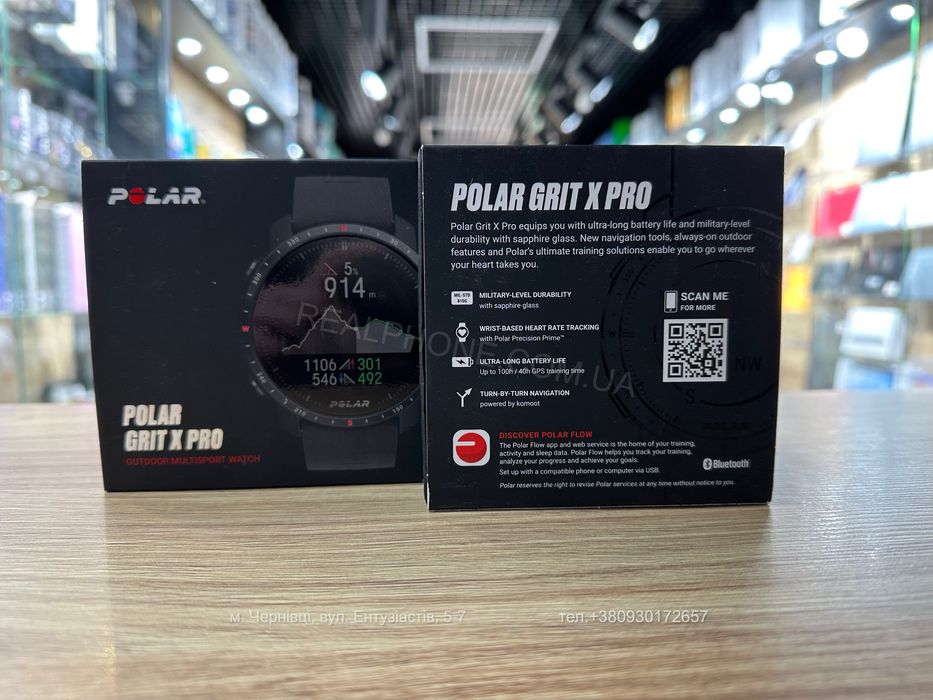 Смарт-годинник Polar Grit X Pro Black DLC M/L