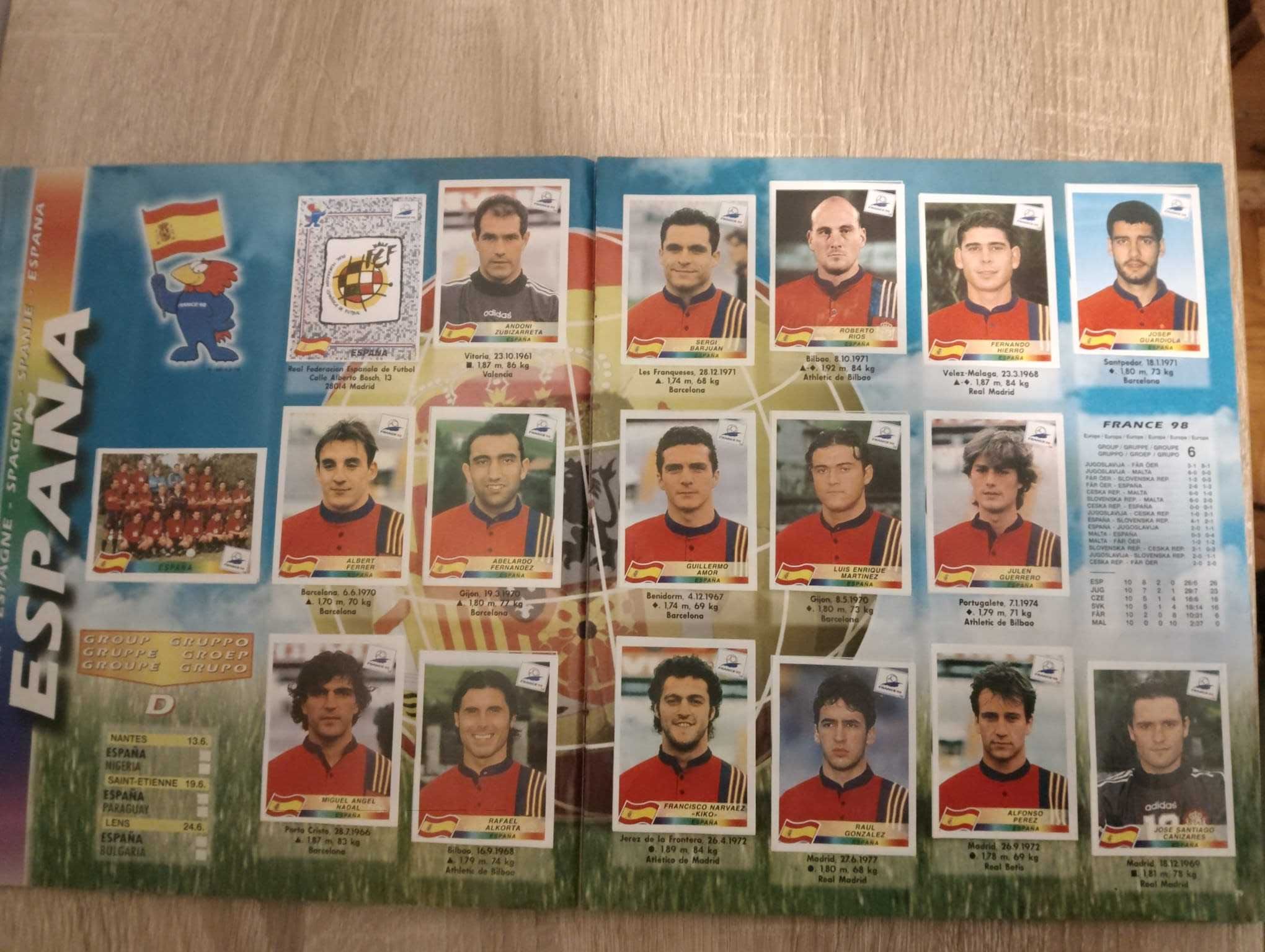 Caderneta Cromos Futebol Completa Mundial 1998 (EDIÇÃO PANINI)