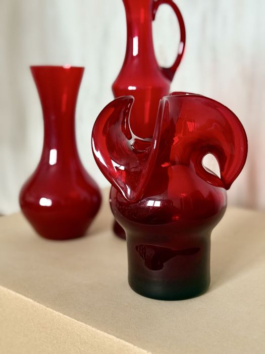 Osiołek zestaw wazonow i dznan Czesław Zuber