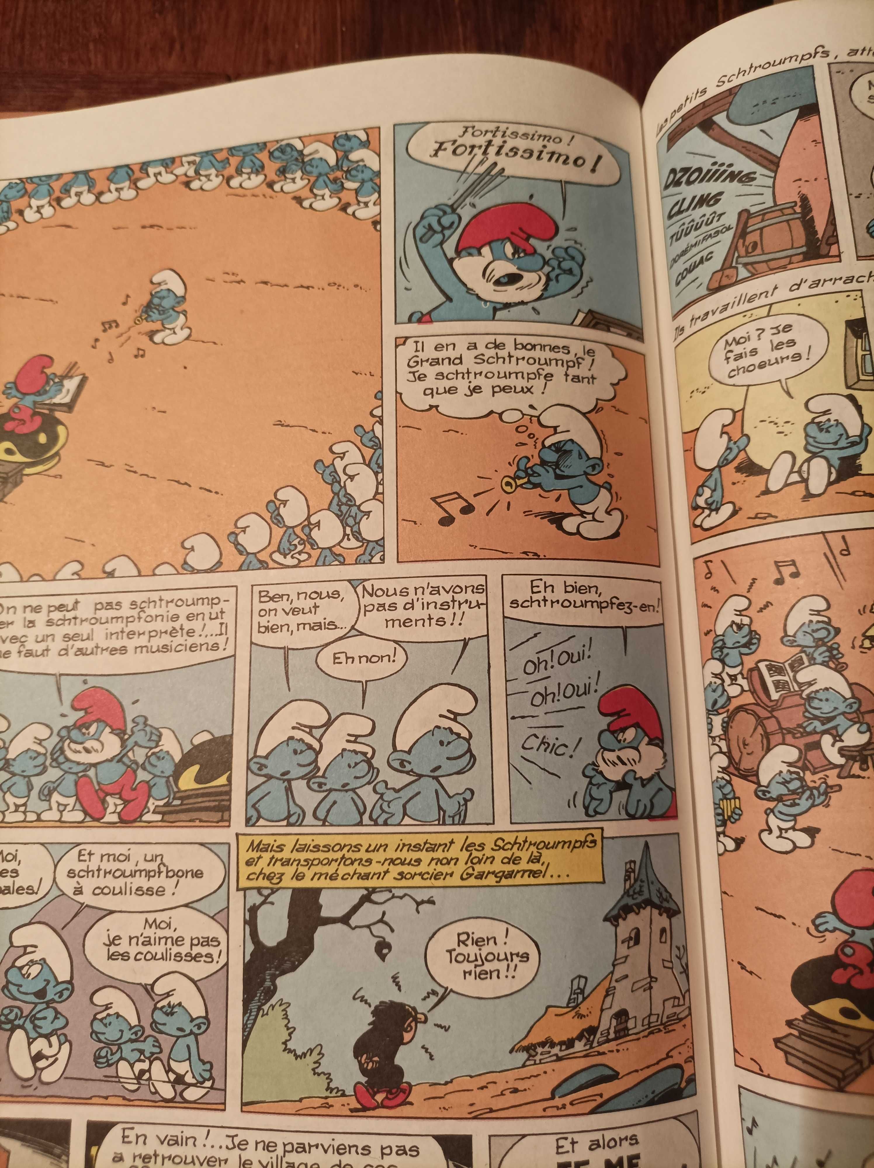 Smerfy Peyo komiksy w oryginale w języku francuskim cz 1 i 2 1985