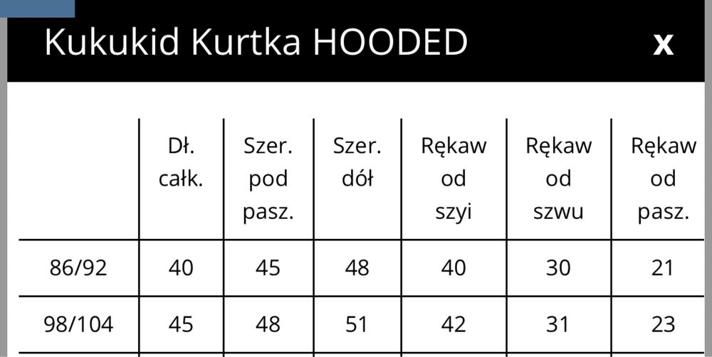 KURTKA PUCHOWA  98/104 kukukid