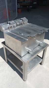 Fritadeira dupla industrial inox