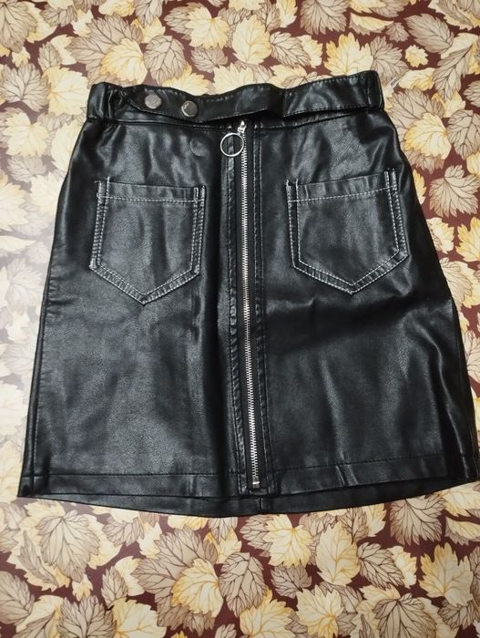Кожаная Юбка девочке на рост 146-152