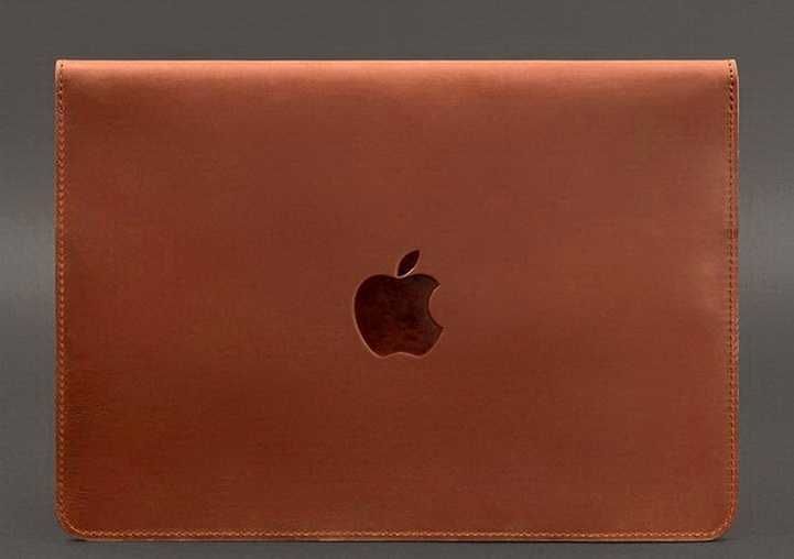 Шкіряний Чохол-Конверт на магнітах на MACBOOK 16дюйм СВІТЛО-КОРИЧНЕВИЙ