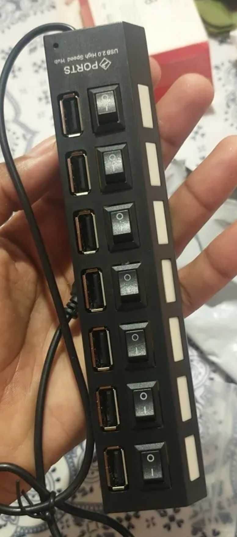 Hub usb extensão 7 portas novo