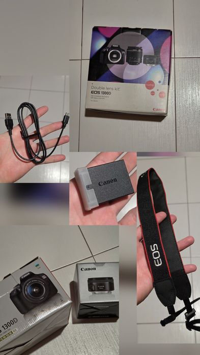 Canon EOS 1300D + 2 об’єктиви (18-55mm та 50mm f/1.8)