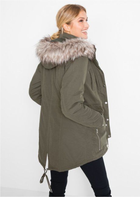 B.P.C parka khaki z futerkiem damska 36.