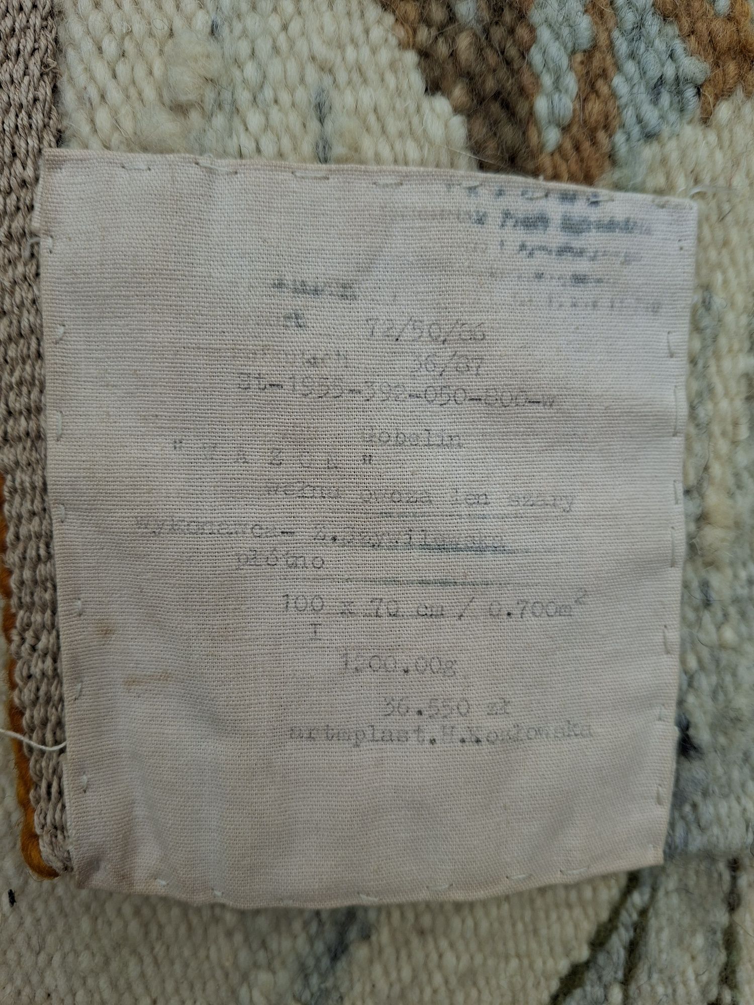 Gobelin/kilim "Kwiaty polne" lata 70-te XX wieku
