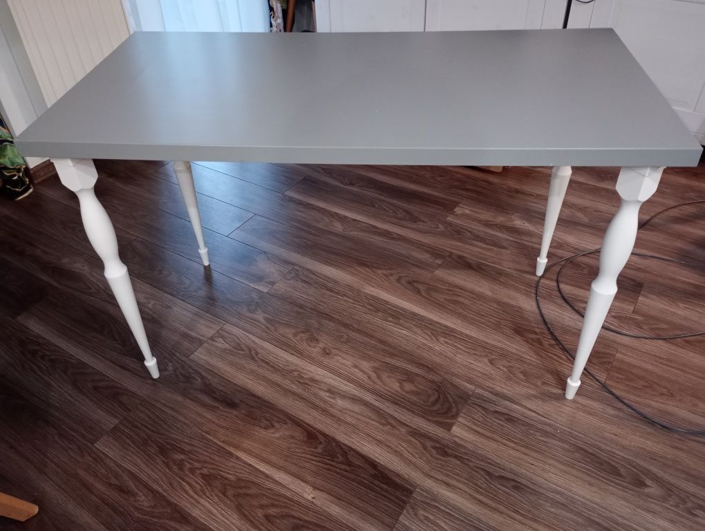 Biurko stół Ikea linnmon nipen 120x60 nogi vintage drewno