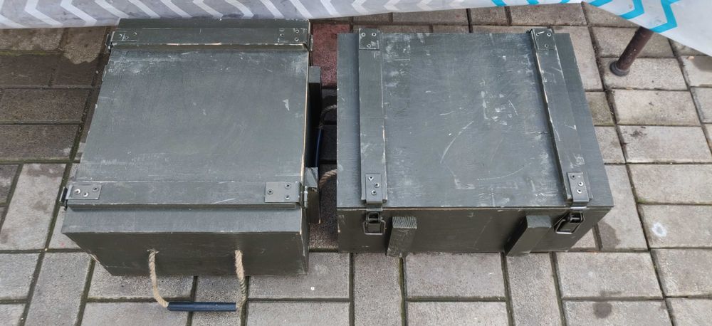 Деревянный армейский военный ящик, сундук