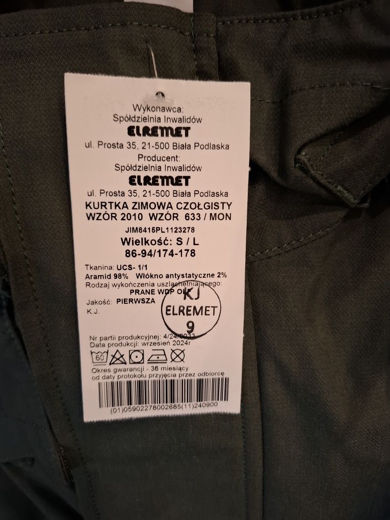 Kurtka zimowa czołgisty MON nowa S//L
