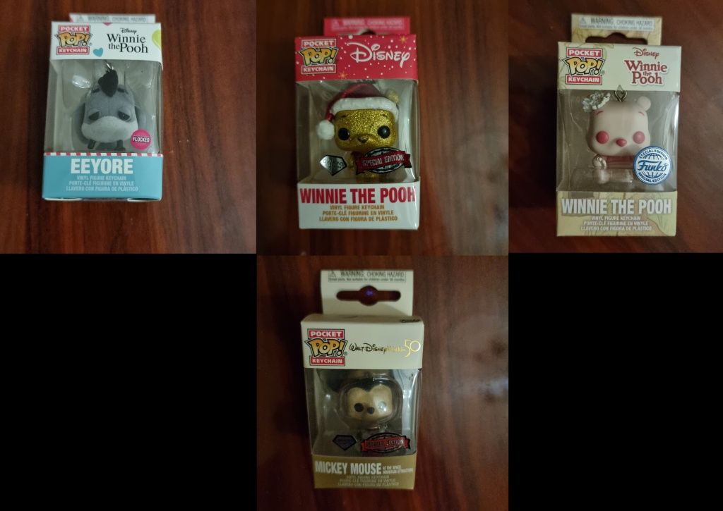 Funko Pop Pocket Popsies - Disney : Mickey Minnie Winnie Goofy Eeyore