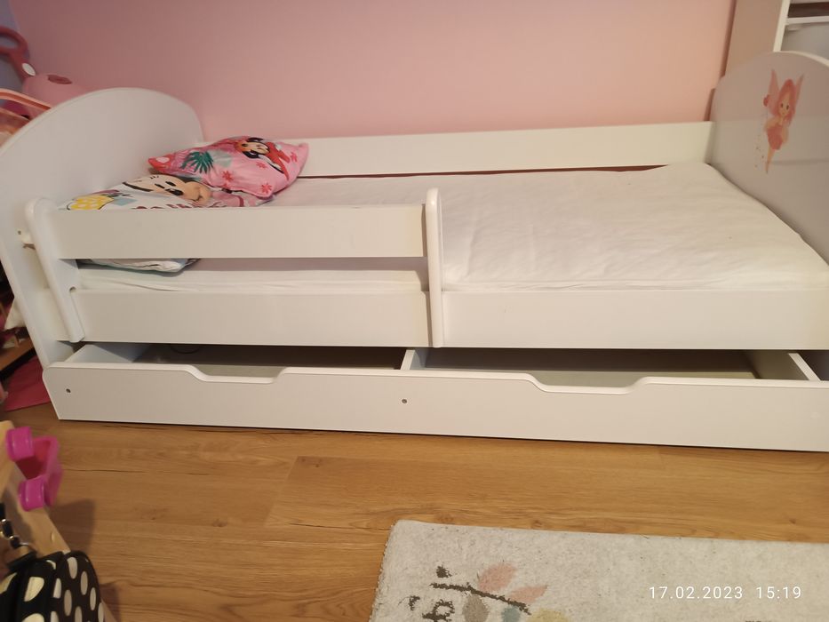 Łóżko z szuflada 160x80 dla dziewczynki -Mala wróżka