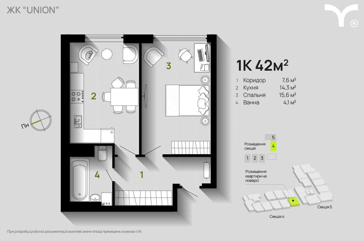 Продаю cучасну квартиру в новому ЖК "Union"