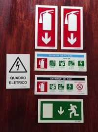 Placas sinalização segurança fotoluminescente