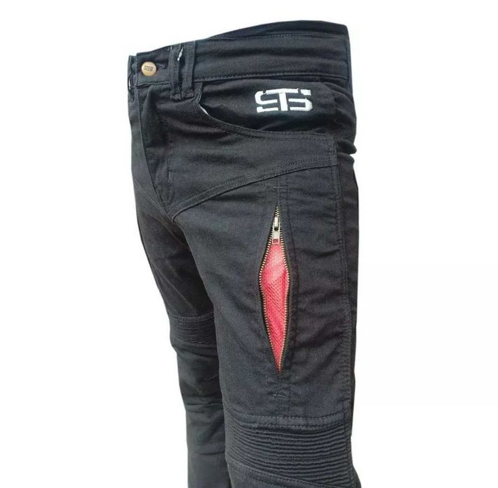 Calça jeans de mota scooter com proteções nova