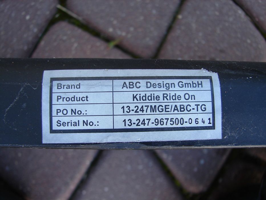ABC DESIGN Dostawka do wózka Kiddie Ride On czarna