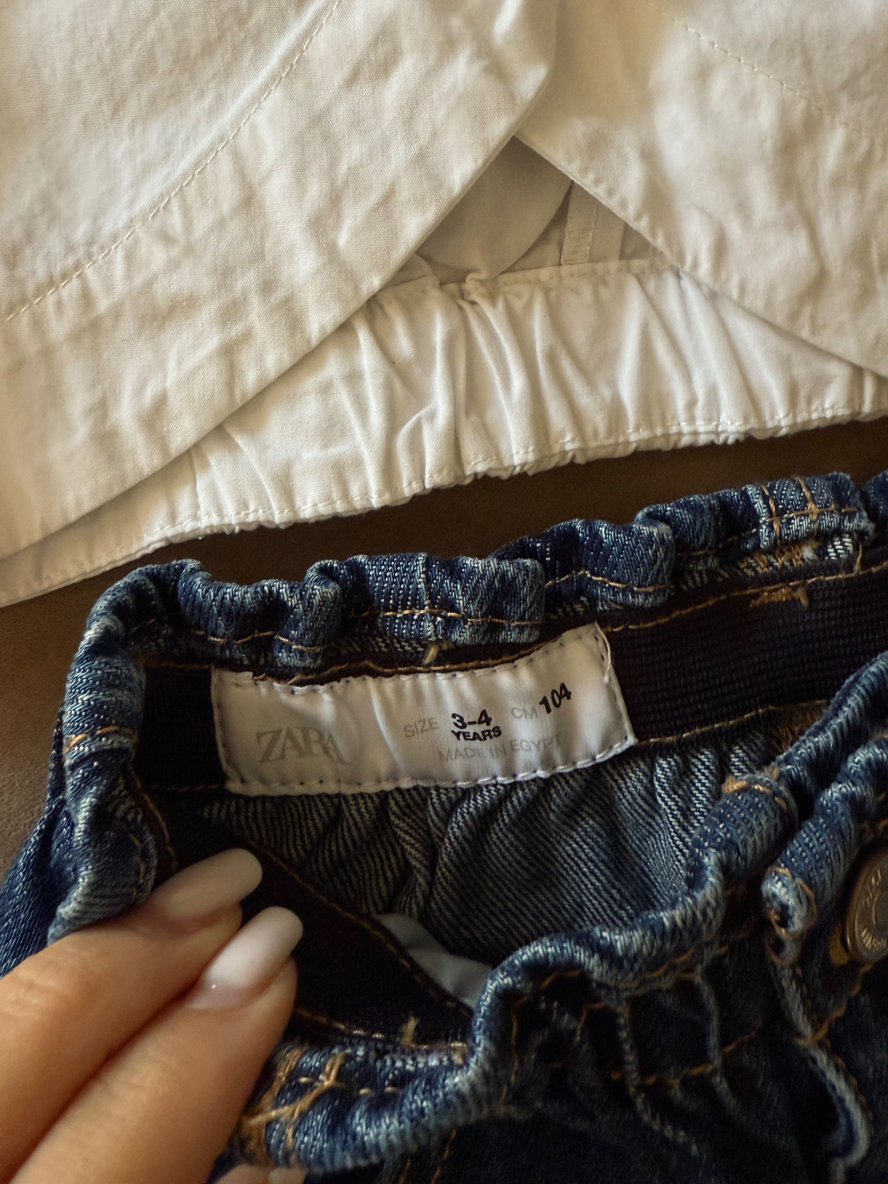 Джинсы блузка юбка Zara 3-4 р 98 104 шорти