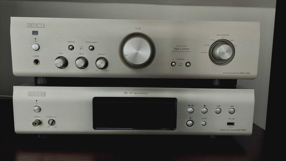 Wzmaczniacz Denon PMA-720AE, CD DENON DCD-720AE - używane