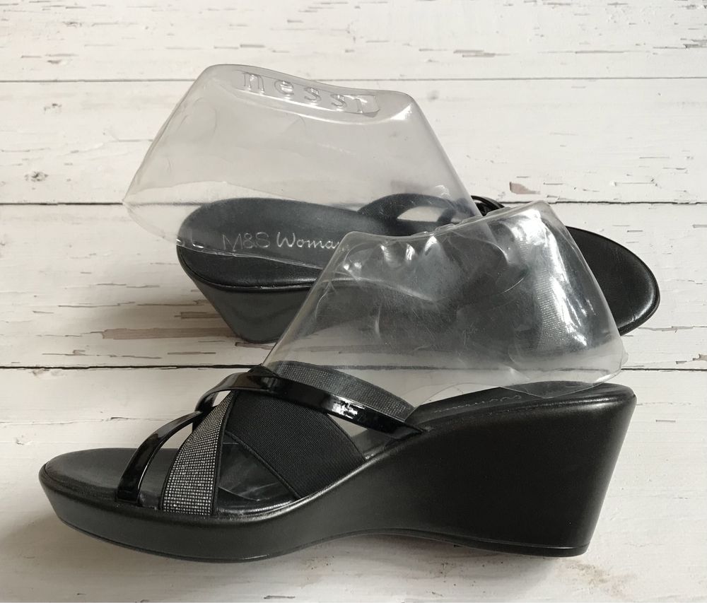 Klapki Damskie Na Koturnie Marks & Spencer 37,5 Nowe !