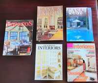 Revistas de decoração "Casa e Jardim" "Interiores"