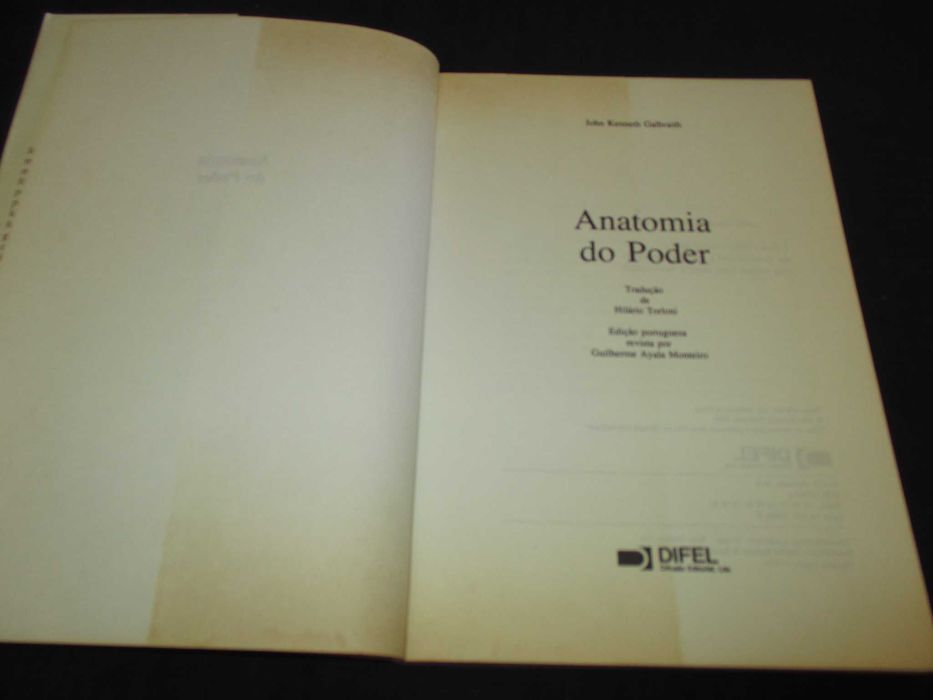 Livro Anatomia do Poder John Kenneth Galbraith