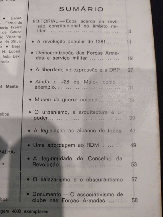 Revista Militar para Civis - Liber 25 - 1981