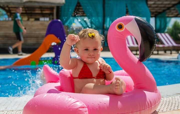 OKAZJA ! Duży Solidny Flaming Dla Dzieci Na Basen Plaże Do Pływania
