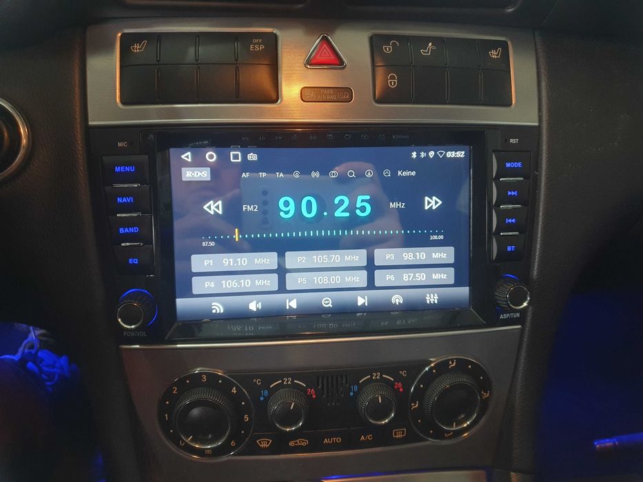 Radio 2 din Mercedes c klasa w203 navi