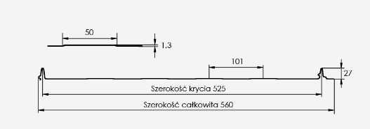 Panel na rąbek PHR 560 Rought Mat trapez 4 gwarancja 40 lat