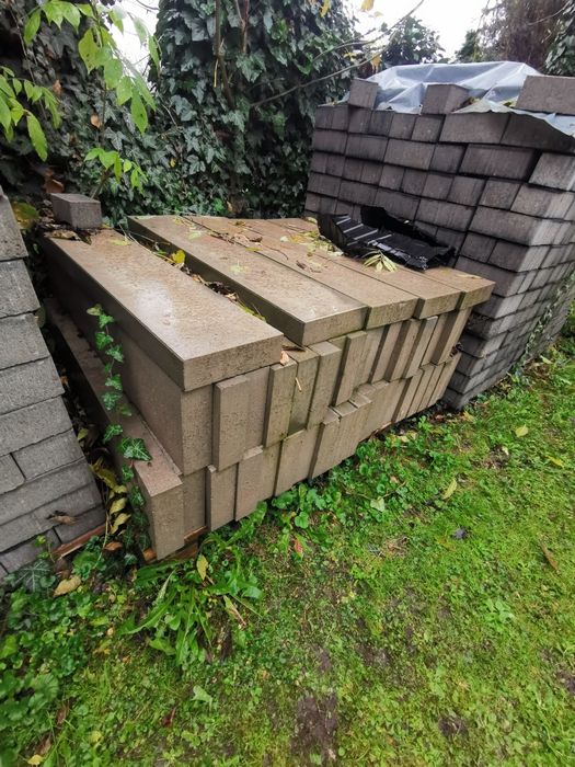 Kostka Brukowa POLBRUK 8 cm szara + grafit + obrzeża z mikrofazą