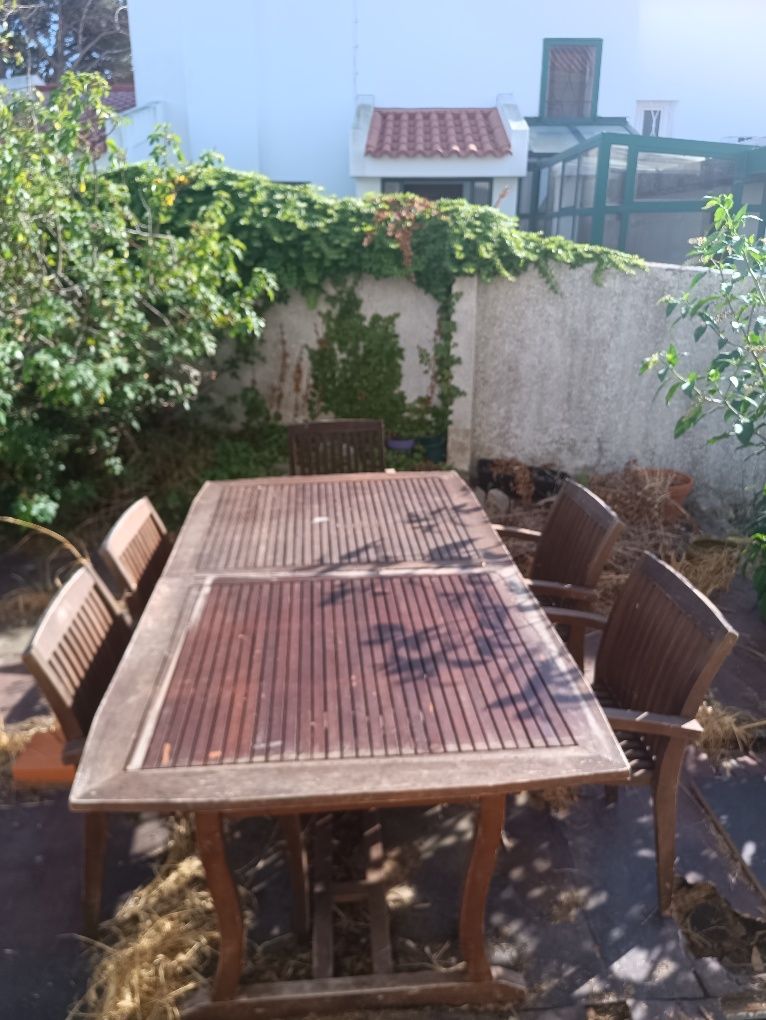 Mesa de Jardim de madeira nordica 260x100x80