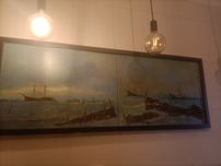 Quadro A Pesca a acrílico com moldura