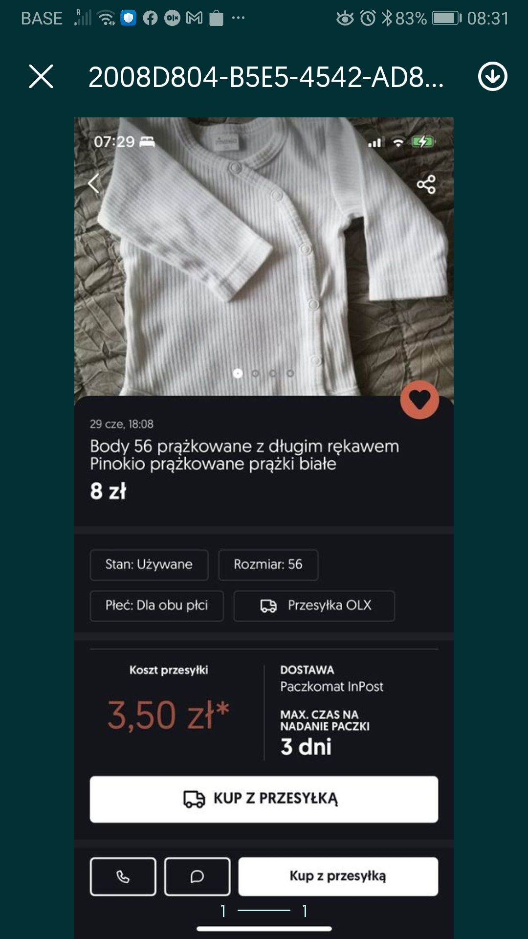 Body prążki cool Club 56 z długim rękawem zawijane rękawki