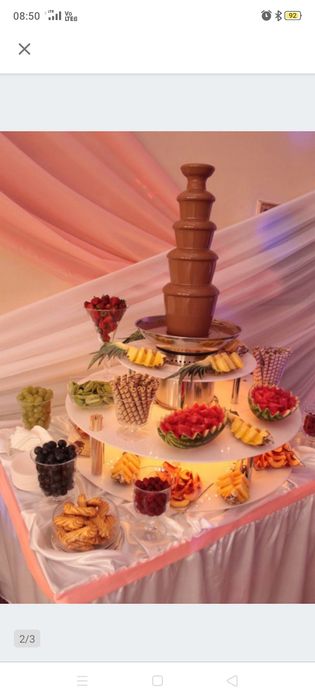 Podest świecący do fontanny czekoladowej