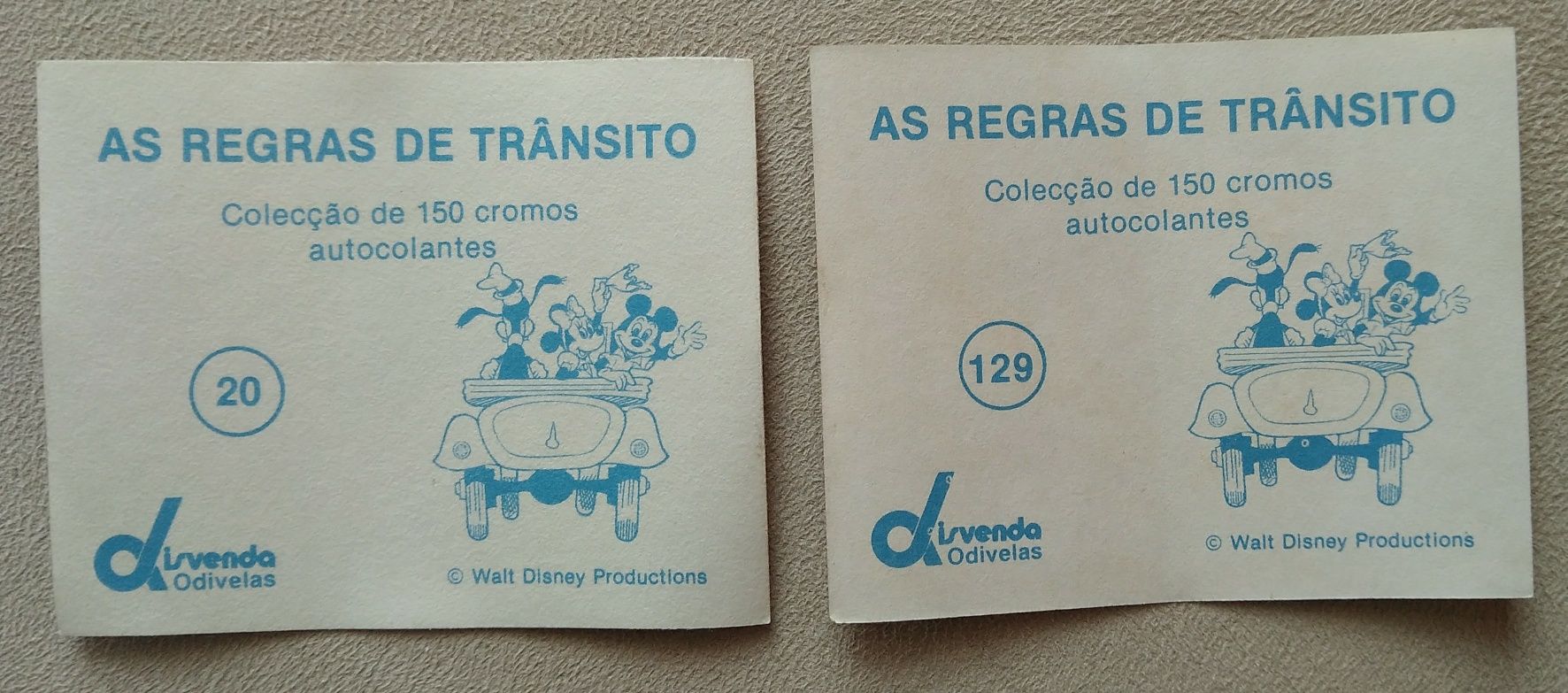 As Regras de Trânsito - Walt Disney - Cromos