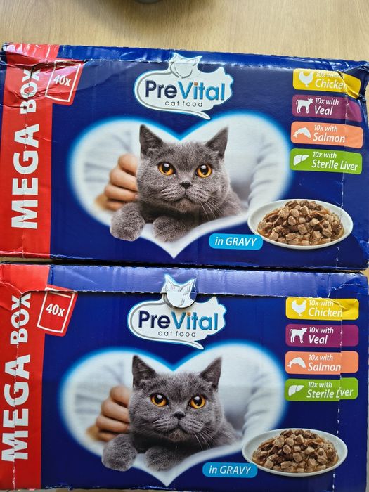 Mokra karma dla kota PreVital cat food 75 saszetek