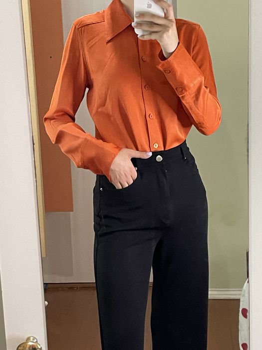 Шовкова сорочка Zara, рубашка Зара